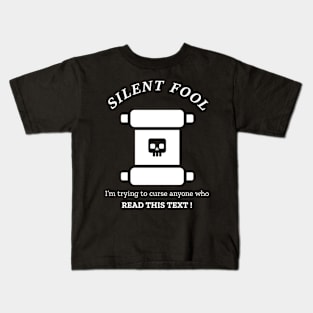 An ancient dark scroll with a funny text Kids T-Shirt